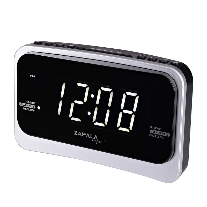 Alarm Clock Radio for Bedroom, 2 Alarms Big LED Display Plug in Simple Basic Digital FM Clock Radio with USB Charging Port, Adjustable Volume, Dimmable, Snooze for Deep Sleepers Kids