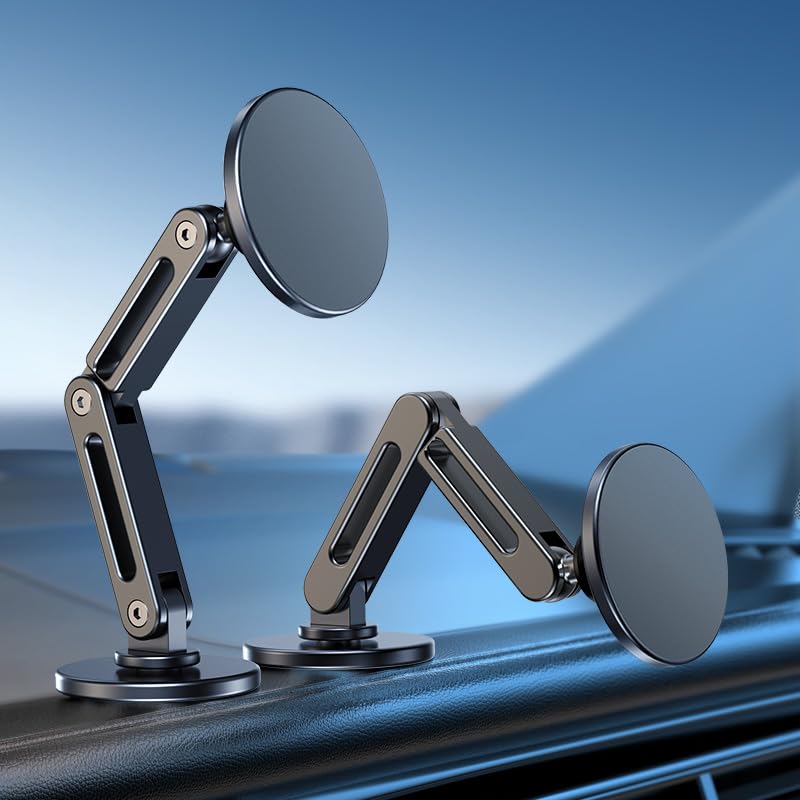 Phone Holders for Your Car, 360° Rotation Magnetic Phone Holder, Strong Magnets Car Mount Compatible with All Models (1 Piece) BLACK