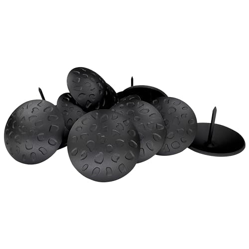 50 Pack - 1.5 Inch Iron Clavos - Decorative Nails - Black - Upholstery Tacks - Clavos - Antique Decorative Rustic Nails for Wood, Decorative Door Studs, Farm Barn Door, Furniture Nails