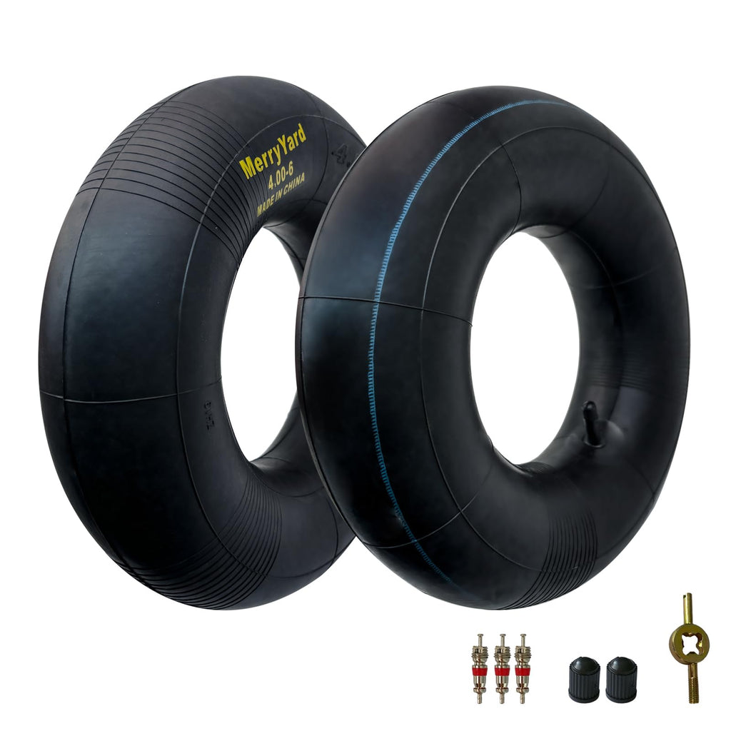 2-Pack of 13 * 4.00-6" Inner Tubes,TR13 Straight Valve Stem,High air tightness,Heavy Duty Replacement for Hand Truck,Wheelbarrows,Mowers,Utility Wagon,for 4.10/3.50-6 Wheel,350/400-6,3.50-6,4.10-6