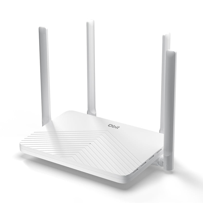 DBIT AC1200 Gigabit WiFi Router 2.4GHz +5GHz Dual Band MU-MIMO Wireless Internet Router, 4 x 10/100/1000Mbps Ethernet Ports, 4 x 5dBi Antennas, Support Router, AP, Repeater Mode, EasyMesh, White