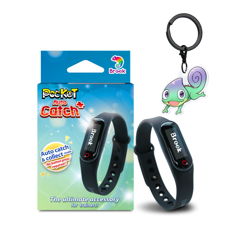 Brook Pocket Auto Catch Plus with Keychain - Upgraded Version of Auto Catch, Auto Spin, Catching pocket monsters, Collecting Items, Wristband Bracelet Auto Catcher Accessory [Exclusive Version]