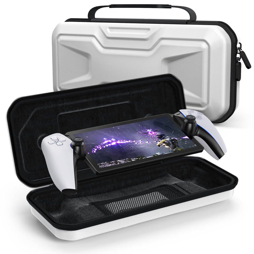 Klipdasse Carrying Case for PlayStation Portal Remote Player, Protective EVA Hard Shell Portable Carry Handbag Full Protective Case for PlayStation Portal Accessories（white White