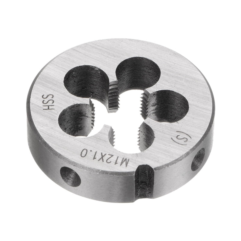 QUARKZMAN Round Die Metric M12x1 Thread (Right) High Speed Steel (HSS) Die Repair Tool M12 x 1