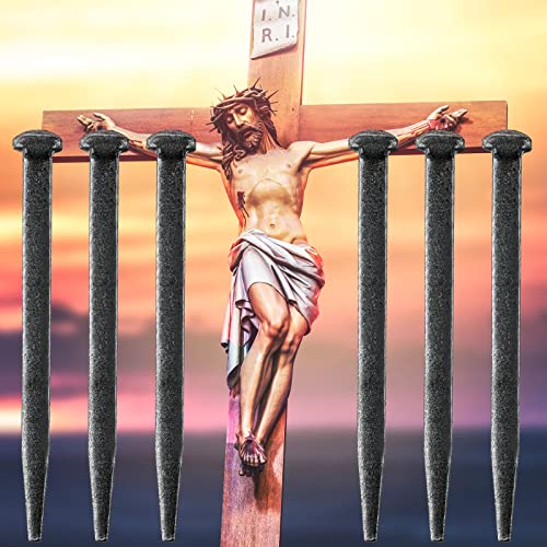 Sosation 12 Pcs Jesus Crucifixion Nails Christ Wrought Iron Nails, 6 Inch