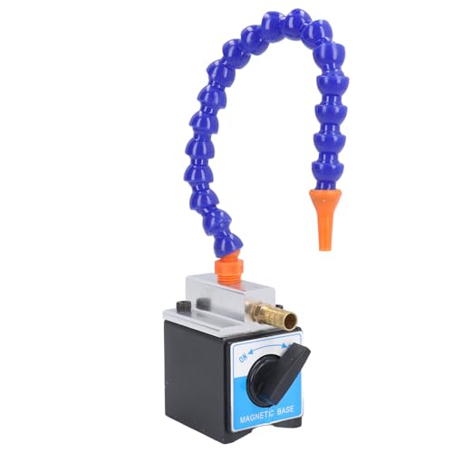 Magnetic Base Hoses, Flexible 1/4in Inlet 1/2in Outlet 300mm Long Magnetic Base Coolant Hose, Adjustable Heat Oil Coolant Pipe Magnetic Base Holder for Machine Processing