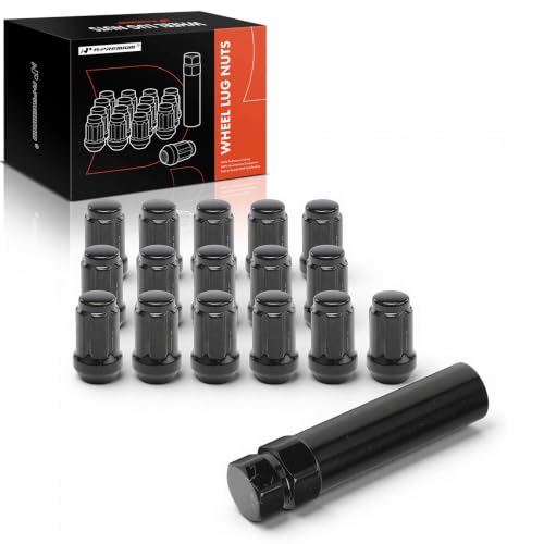 A-Premium Front & Rear 3/8"-24 Wheel Lug Nuts with Socket Key, Set of 17