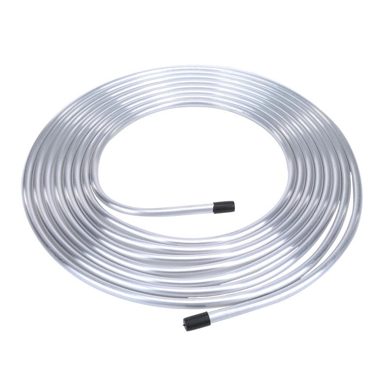 1/4" Aluminum Fuel Line Hard Tube, 16 Feet Coil 1/4" OD - 16FT Silver