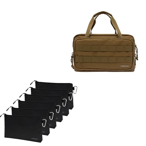 COREFLEX 6pack Tool pouch zipper bags plus 12inch Small Tool Bag