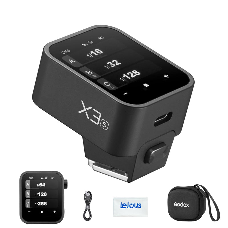 Godox X3S X3-S TTL Wireless Flash Trigger for Sony Camera, Touchscreen Flash Trigger Transmitter, 1/8000s HSS, Built-in Battery with USB-C Charge, Metal Hotshoe Compatible with Sony A7RIII A7IV A7RII
