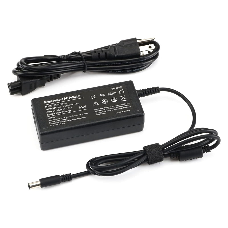 65W Laptop Charger 7.4mm for Dell Latitude 3190(2-in-1) 5280 5480 5580 7280 7300 7400 E5250 E5450 E5550 E6230 E6430 E6530 Inspiron 11 14 15 Chromebook 11 3180 Precision 3550 3540 AC Adapter Power Cord Big Connector 7.4MM