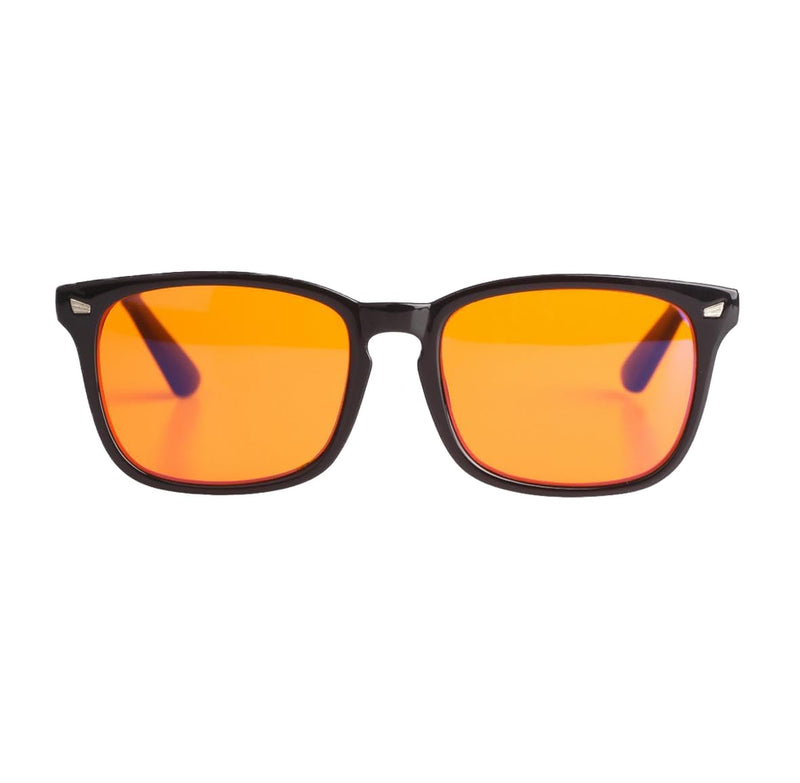 Blue Light Blocking Glasses 99.9% - SLEEP BETTER Gaming, Computer, Phone, Amber Orange Lens UV400 Filter Classic Style