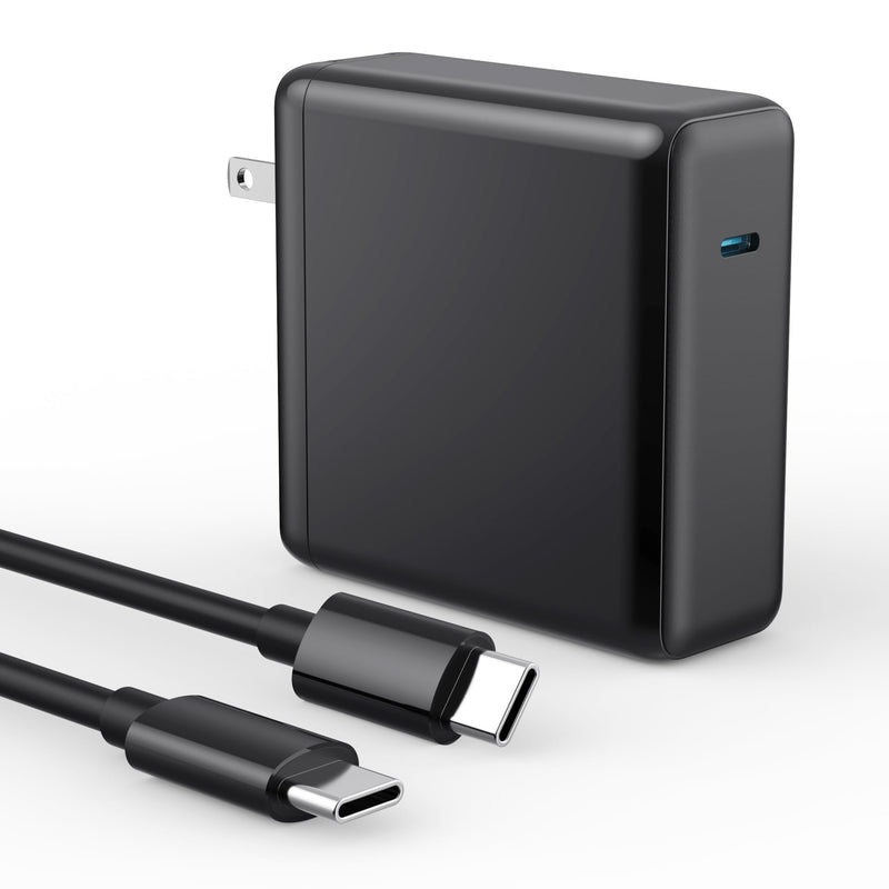 Mac Book Pro Charger - 120W USB C Charger Fast Charger, Compact Laptop Charger Adapter Compatible with USB C Port MacBook Pro/Air, iPad Pro, Samsung Galaxy and All USB-C Devices (Black) Black