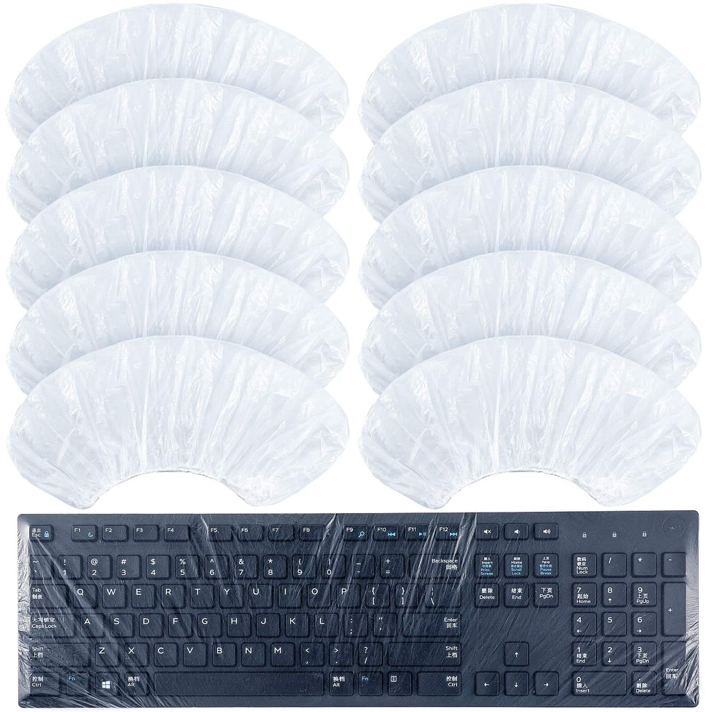 Weewooday 60 Pcs Universal Keyboard Protector Cover Wipeable 0.025mm Disposable Keyboard Cover Fully Covered Waterproof Anti-Dust Keyboard Cover for Desktop Keyboard Barrier for Schools, Office