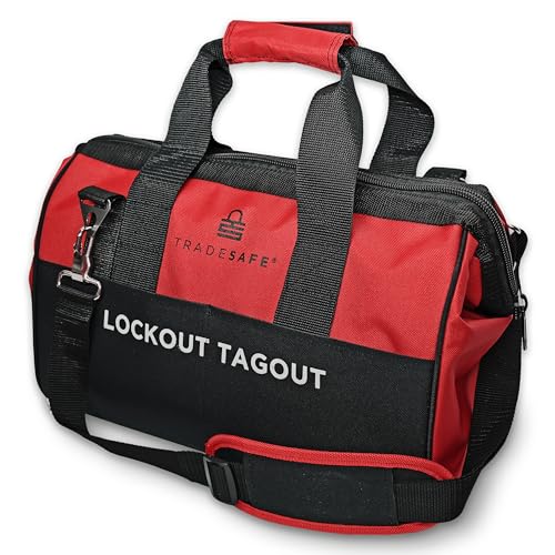 TRADESAFE Lockout Tagout Bag - XL Loto Bag, Heavy Duty Tool Bag Organizer Extra Large