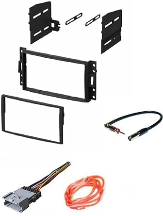 Double Din Car Stereo Kit, Wire Harness, and AM/FM Radio Antenna Adapter Made for 2005-2008 Buick Terraza/Chevrolet Uplander, 06-10 Hummer H3, 05 Pontiac Montana SV6, 05-07 Saturn Relay -No Bose/Amp