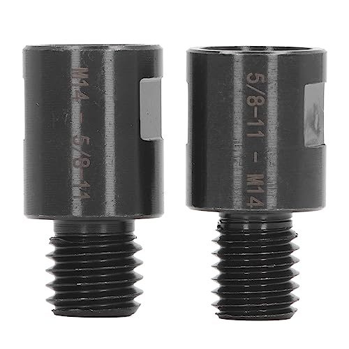 2pcs Angle Grinder Attachments M14 Female to 5/8" 11 Male, 5/8" 11 Female to M14 Male Angle Drill Adapter