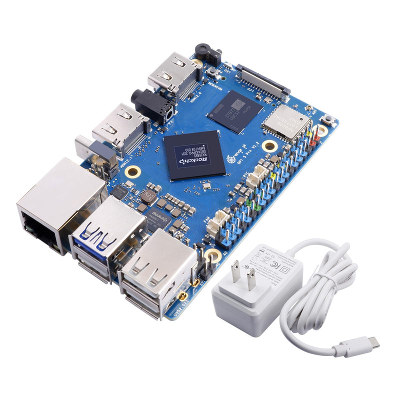 Generic Orange Pi 5 Pro 4GB LPDDR5 8 Core 64 Bit RK3588S Single Board Computer, 8K Video Decoding 2.4GHz Frequency WiFi Bluetooth Open Source Board Run Orange Pi OS, Android, Debian, Ubuntu Pi 5 Pro 4GB+TC Supply