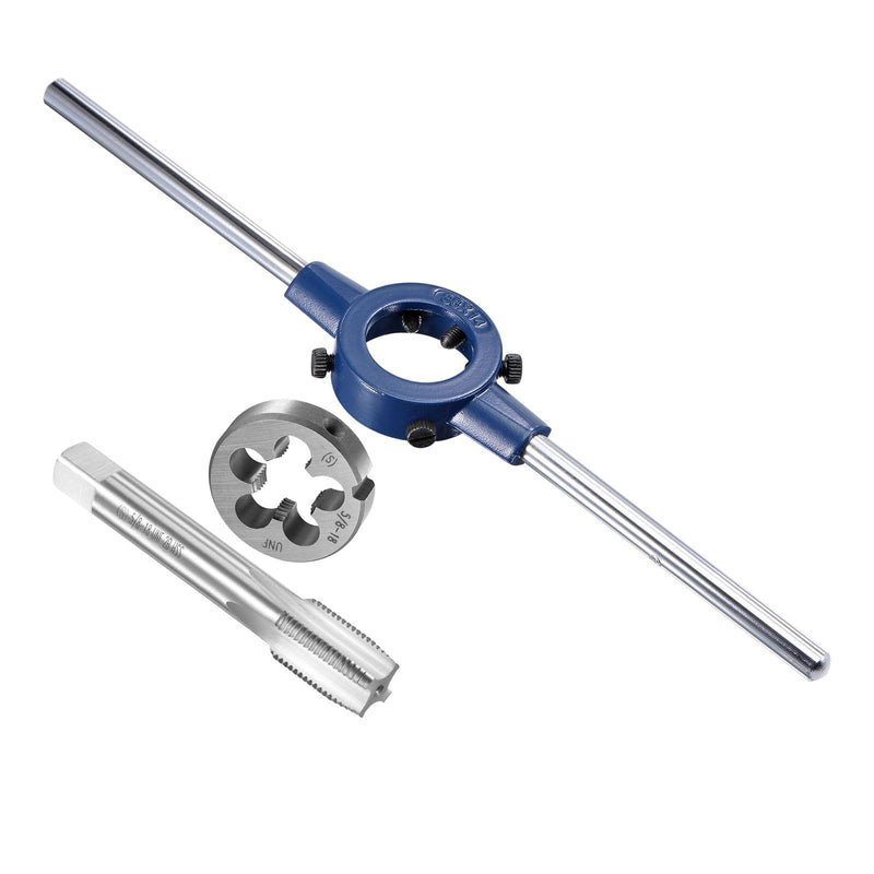 Tap & Die Set, 5/8-18 UNF Die & 26mm-38mm OD / M12-M16 Die Tap & Wrench Tool Set | 5/8-18 UNF Die & 26mm-38mm OD, Thread Cutting and Wrench Tool Set