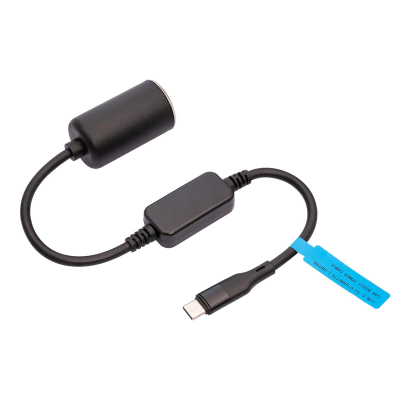 USB C Male to 12V Car Cigarette Lighter Socket Female Converter Cable 1 Feet,18W USB C to Cigarette Lighter Adapter for Dash Cam, GPS