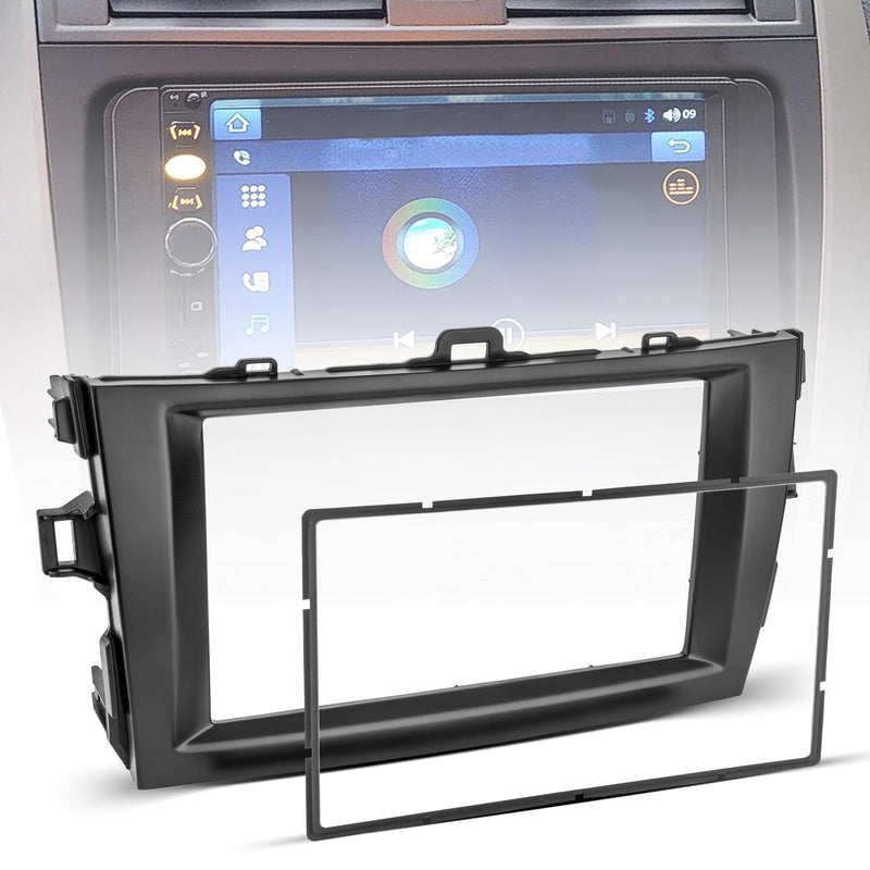 Double DIN Radio Dash Kits for Toyota Corolla 2009-2013, Double Din Radio Mount Housing Bracket Installation Trim Bezel Kit Installation Aftermarket Stereo