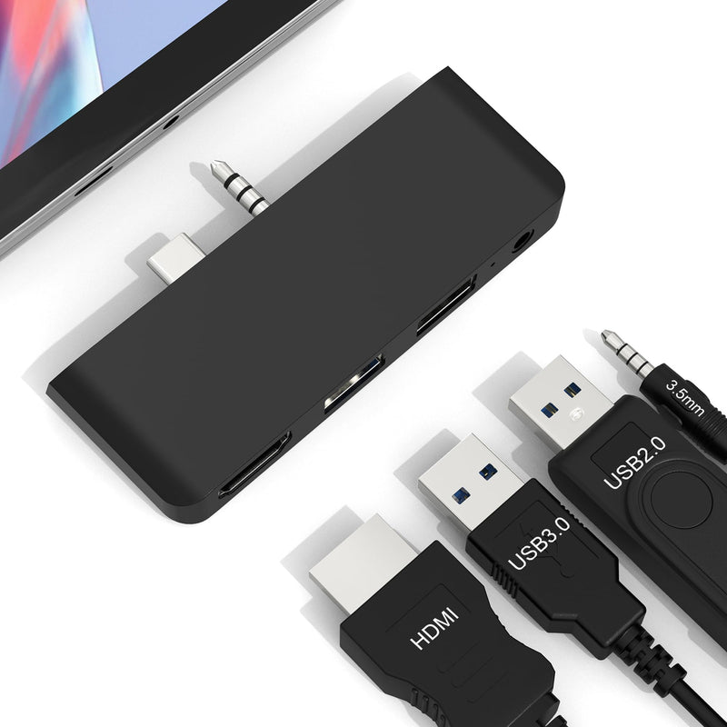 Surface Go Accessories HDMI Adapter for Microsoft - Surface Go/Go 2/Go 3 Docking Station with 4K HDMI + USB 3.0/2.0 Port + 3.5mm Audio Adapter, Dock Hub for Surface Go External Mouse and Keyboard
