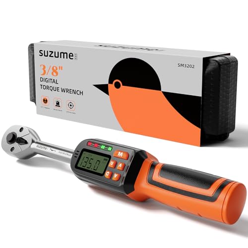 SUZUME Digital Torque Wrench 3/8 Drive (5.02-99.57 Ft. Lb / 6.8-135 N.m) 3/8" 1PC