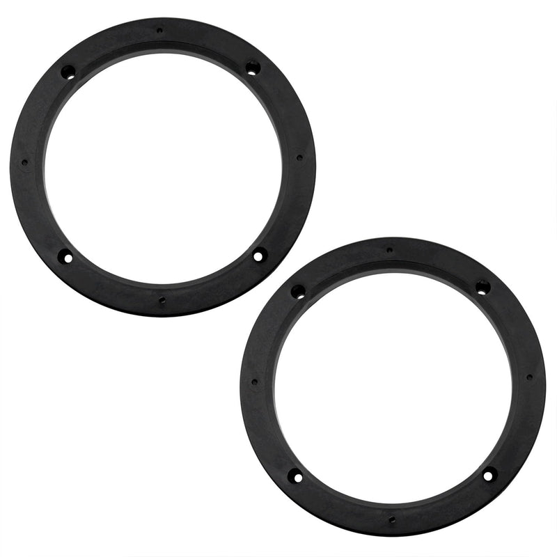 6.5-inch ABS speaker gasket speaker spacer car speaker adaptor kit Speaker mounting bracket ring (black)-2pcs