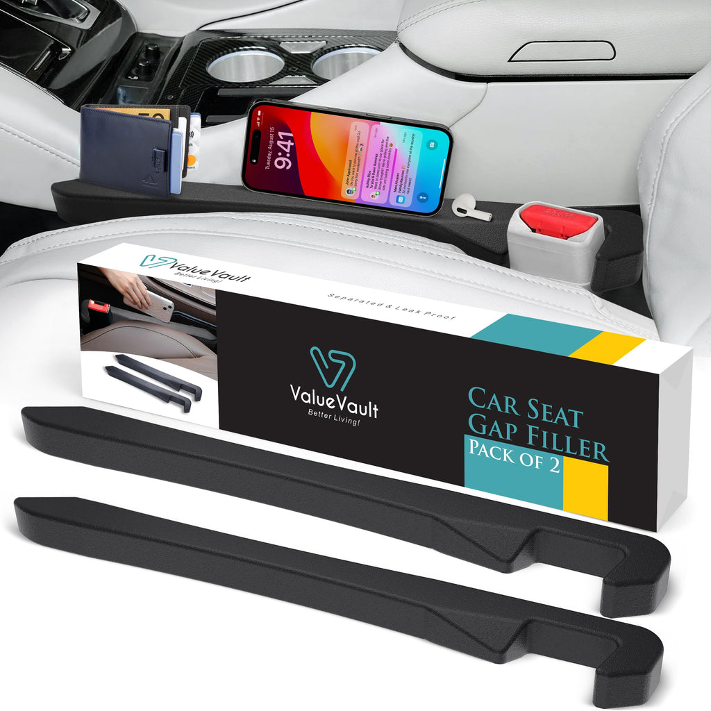 2PCS Car Seat Gap Filler Organizer, Car Seat Gap Organizer to Prevent Falling of Essential Accessories, Car Side Seat Gap Filler for Car, Universal Car Gap Filler for Cars, SUVs & Trucks