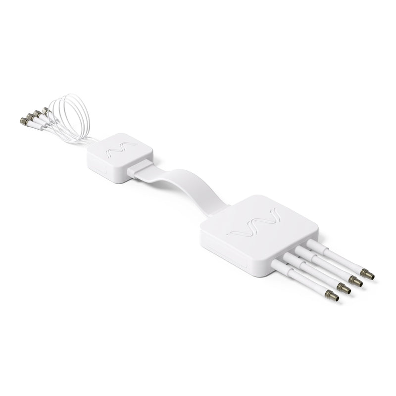 Waveform Window Entry Cable: Low-Loss, Ultra Flat-Ribbon 4-in-1 Passthrough Cable | SMA Male to SMA Female | for Windows and Doors Quad