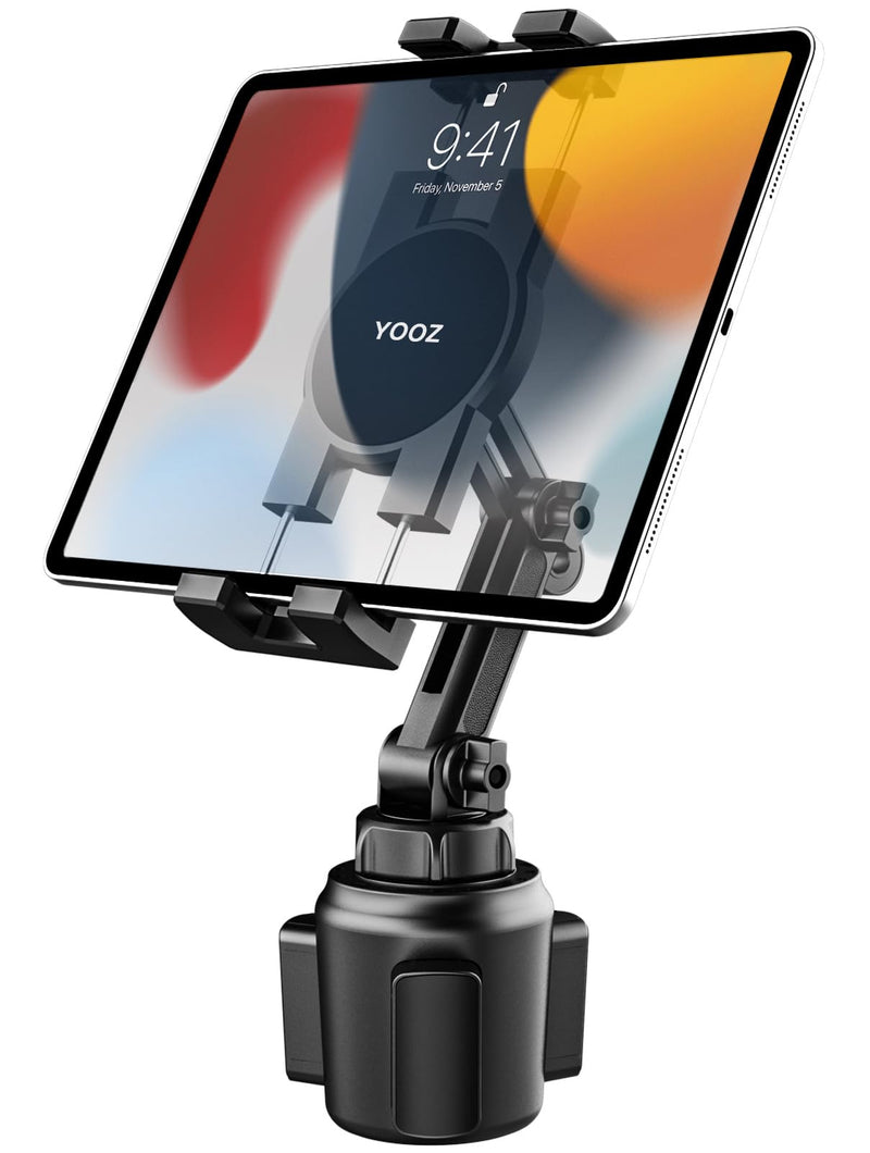Cup Holder Tablet Mount for Car [Height Adjustable Arm] Vehicle/Truck Cupholder Tablet Mount Drink Holder for 4-12.9" Devices, iPad Pro Air Mini, Galaxy Tabs, iPhone, Tablets & Phones