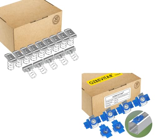 1/2"-13 Spring Channel Nuts Bundle with 1/4"-20 Strut Channel Squeeze Nuts