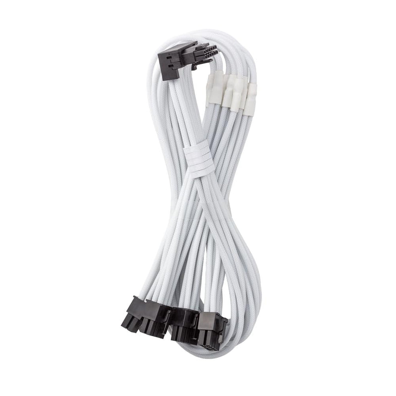 CableMod C-Series Pro ModMesh Sleeved 12VHPWR 90° StealthSense PCI-e Cable for Corsair - Variant B (White, 16-pin to Quad 8-pin, 60cm) 16 to 4x8-Pin (Variant B) White