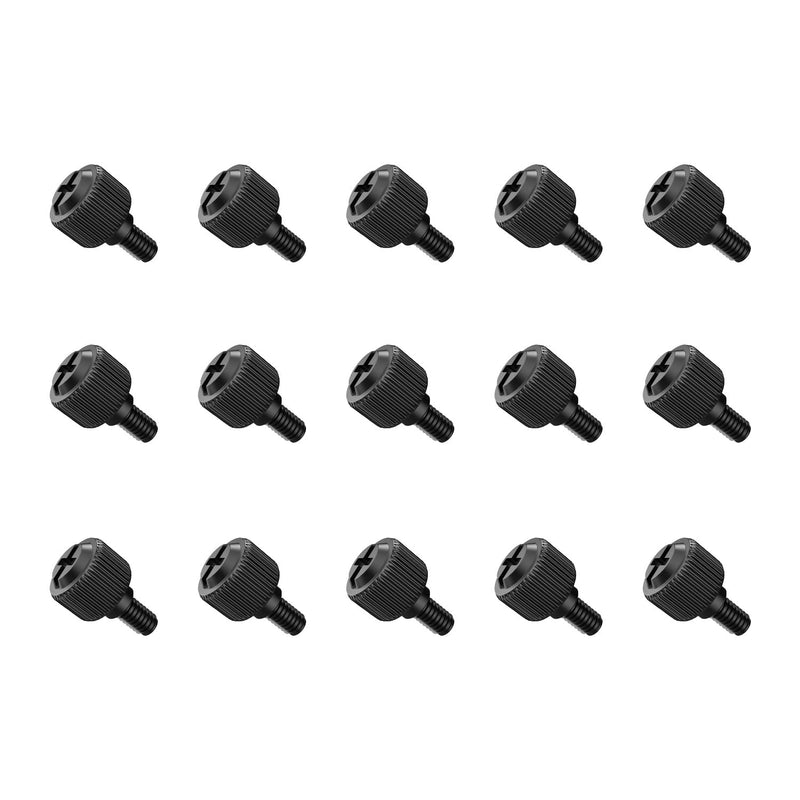 15PCS Black PC Thumb Screws, 6-32 Thread PC Computer Case Screws, for Computer PC Case Power Supply PCI Slots