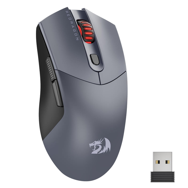 Redragon Wireless Gaming Mouse, Ultra-Light 26K DPI Gaming Mouse Tri-mode Bluetooth Mouse Ergonomic Natural Grip Build, Full Programmable Buttons, Software Supports DIY Keybinds