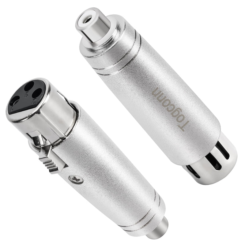 RCA to XLR Adapter 2 Pack, RCA Female to XLR Female Adapter,RCA Female to XLR Connector XLR Female to RCA Female
