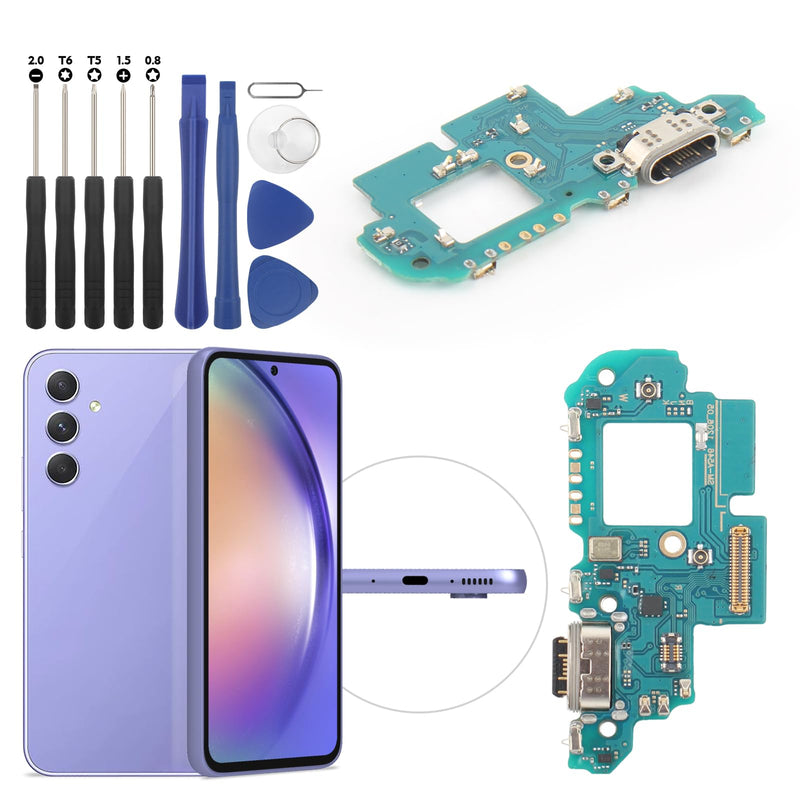 Dock Connector for Samsung Galaxy A54 5G Charging Port Flex Cable Replacement for Samsung Galaxy A54 5G A546U USB Charger Dock Board Connector with Tools (Black)