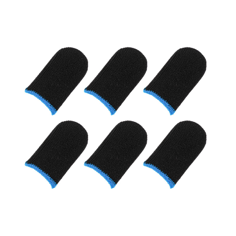 Gaming Finger Sleeves for Touch Screen - Mobile Gaming Finger Covers Protection for Finger Tips - Seamless, Sweatproof Gamer Thumb Protector, 6 Pcs