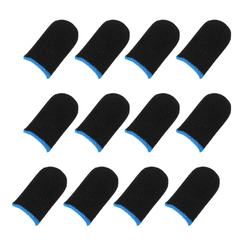 Gaming Finger Sleeves for Touch Screen 12 Pcs- Mobile Gaming Finger Covers Protection for Finger Tips - Seamless, Sweatproof Gamer Thumb Protector