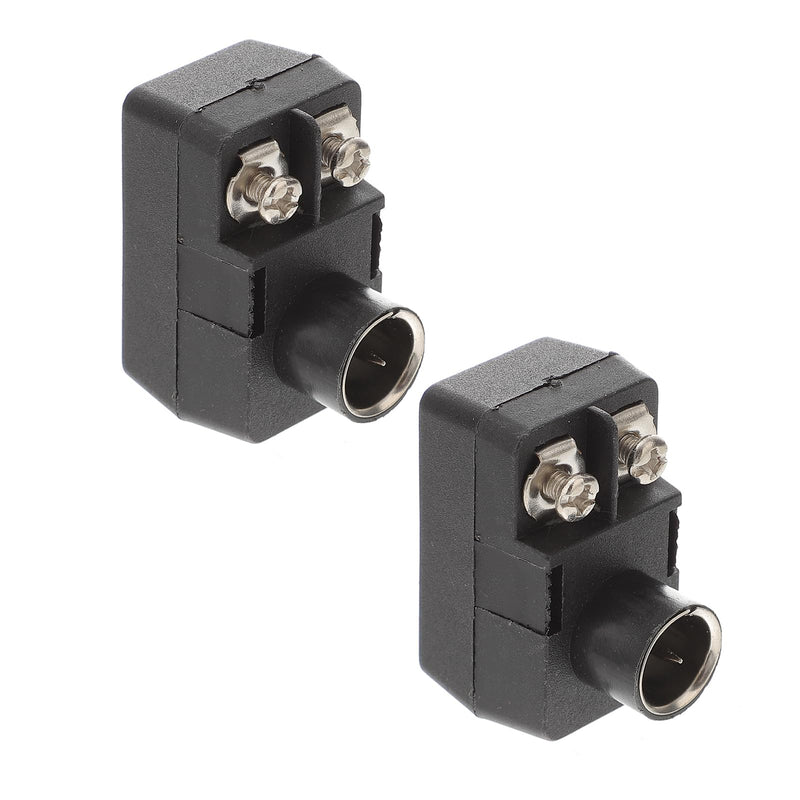 Housoutil 2PCS F-Type Balun 75-300 Ohm, Antenna Matching Transformer, Quick Push-On Plug UHF VHF FM Converter Adapter 3.80X3.20X2.10CM Black
