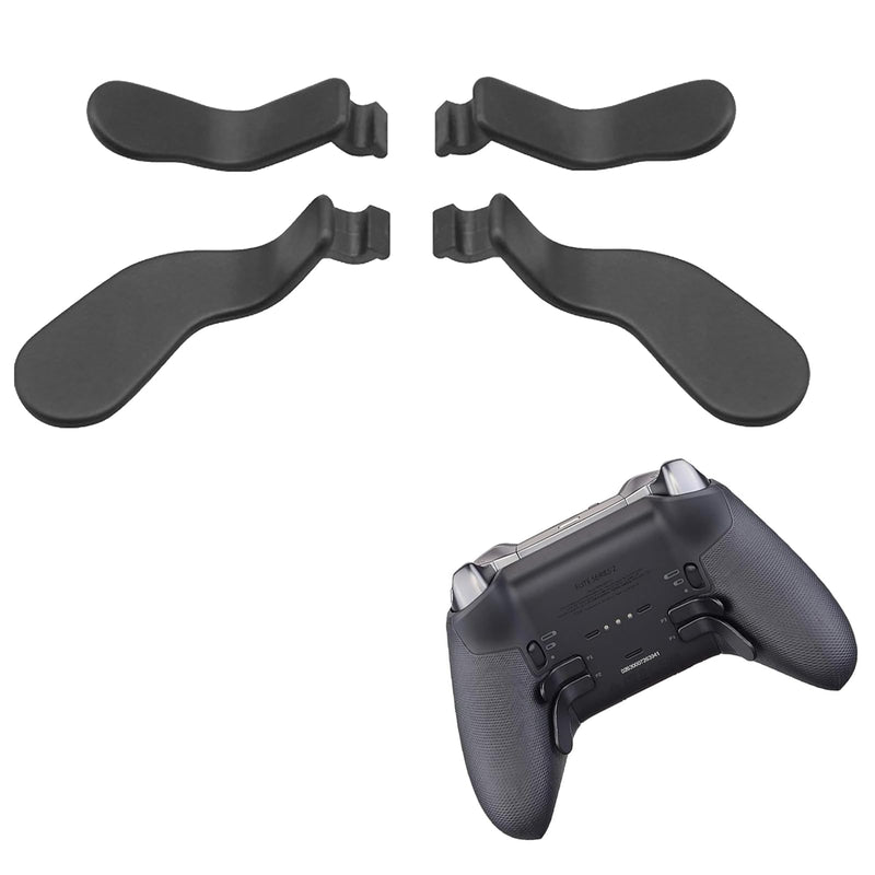 Anglepingping 4 PCS Elite Controller Paddles for Xbox One Elite Controller Series 2 Model 1797/1698,Stainless Steel Replacement Parts for Xbox Elite Controller Series 2 Core(Black) black