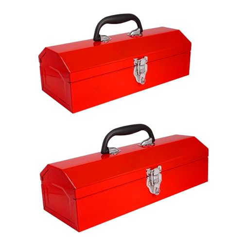 MANUFORE 14" and 16" Metal Tool Box Bundle