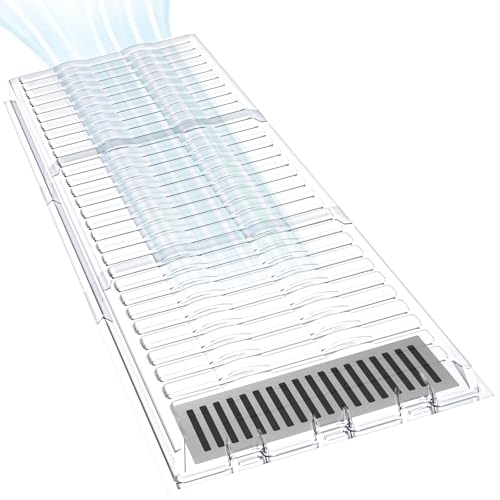 Air Vent Extender for Under Furniture Extend from 17"-48" Magnetic Vent Deflector for Floor Register Up to 12" Wide 1.5mm Thick 3