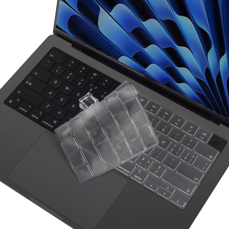 CaseBuy Premium MacBook Air 13 M3 Keyboard Cover for MacBook Air 13.6 inch M3 Chip A3113 2024 Released Liquid Retina Display & Touch ID TPU Protector Skin MacBook Air 13.6"(2022-2024)