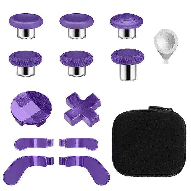 Accessories for Xbox One Elite Series 2 Controller(Model 1797), Metal Thumbsticks Paddles Joysticks Replacement Parts Kits Compatible with Xbox Elite Wireless Controller Series 2 Core(Purple) Purple