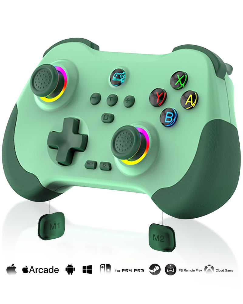 Joso Mobile Gaming Controller for iPad/iPhone/Tablet, Cloud Controller Remote Joystick for iOS/Android, Wireless Switch Controller with Macro Buttons/Hall-Rocker/Hall-Trigger - Green