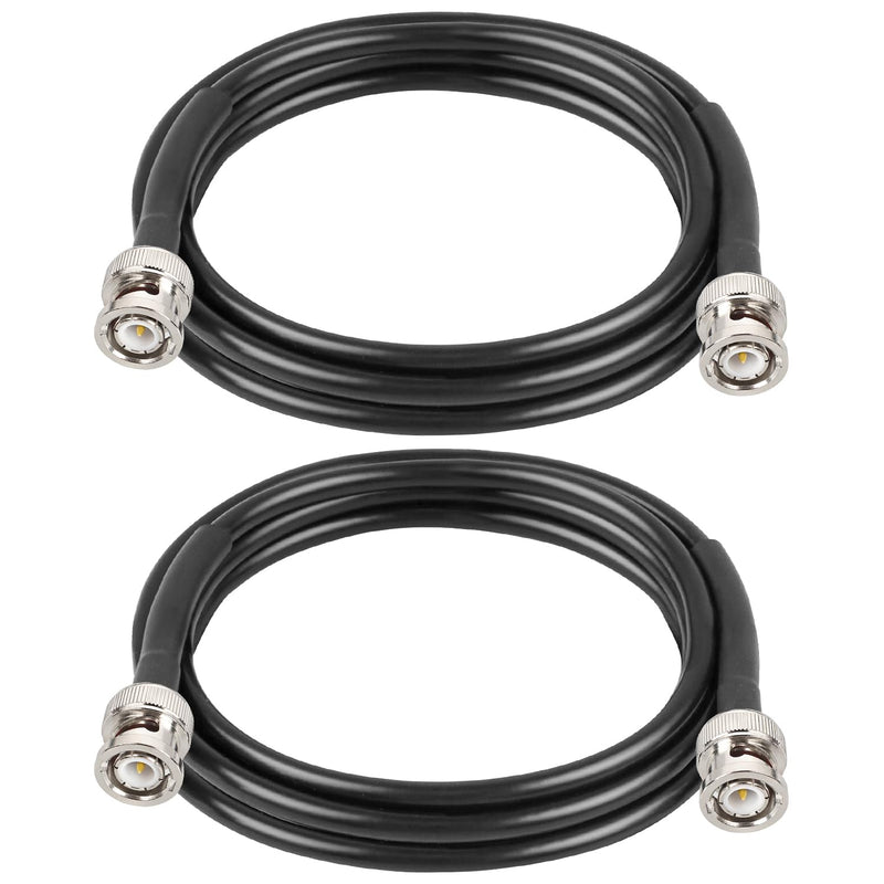 2PCS BNC Male to BNC Male Coax Cable 5ft, 50 Ohm RG58 Coaxial Cable with BNC Connectors 2