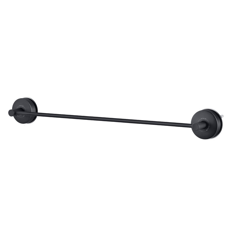 JOMOLA Towel Bar Suction Hand Towel Rack for Bathroom Stainless Steel Kitchen Towel Rail Holder Storage Hanger No Drilling Towel Bar Matte Black,22 inches 22 inch