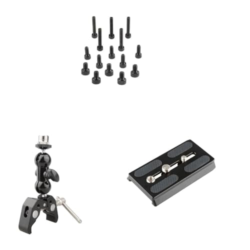 CAMVATE Three Types M4 Screw Pack + Crab clamp + Camera Quick Release Base Plate
