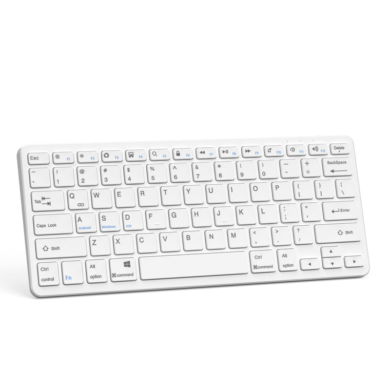 Bluetooth Keyboard for iPad, Bluetooth Keyboard Compatible iPad 10th 9th 8th, iPad Air 5th 4th, iPad Pro 13/12.9/11 inch, iPad Air 13/11 inch, Portable Keyboard Including iOS, Android, Windows - White